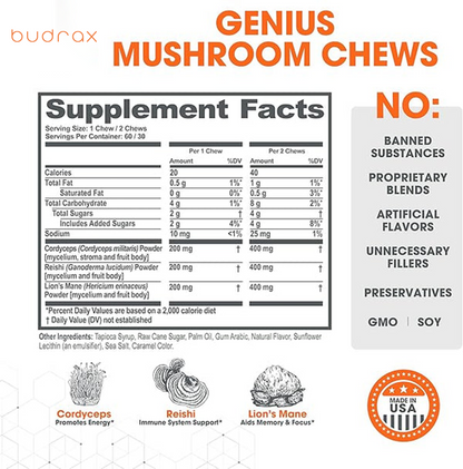 Genius Mushroom Soft Chews